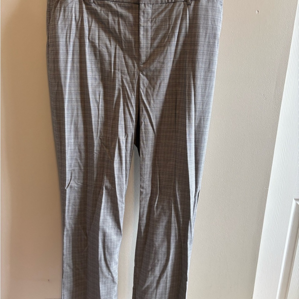 Nine West Gray Plaid Bootcut Pants